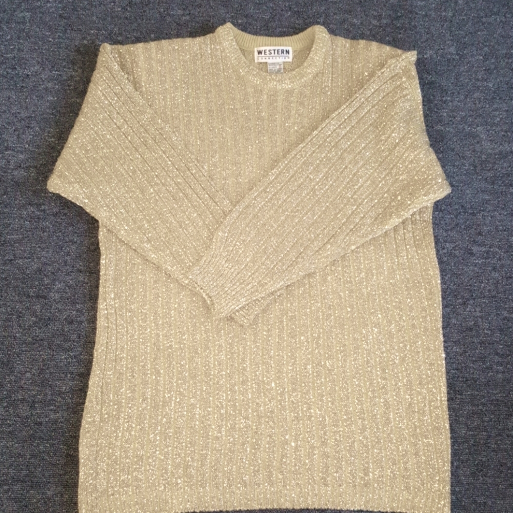 Gold Glistening Holiday Sweater